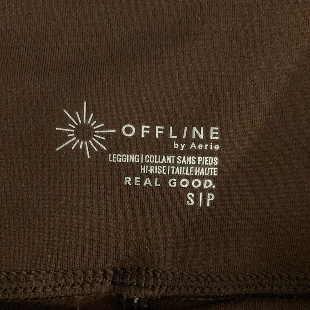 Aerie High-Rise Brown pleather Leggings - Picture 2 of 3